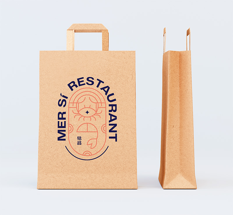 sac papier kraft pas cher exemple restauration